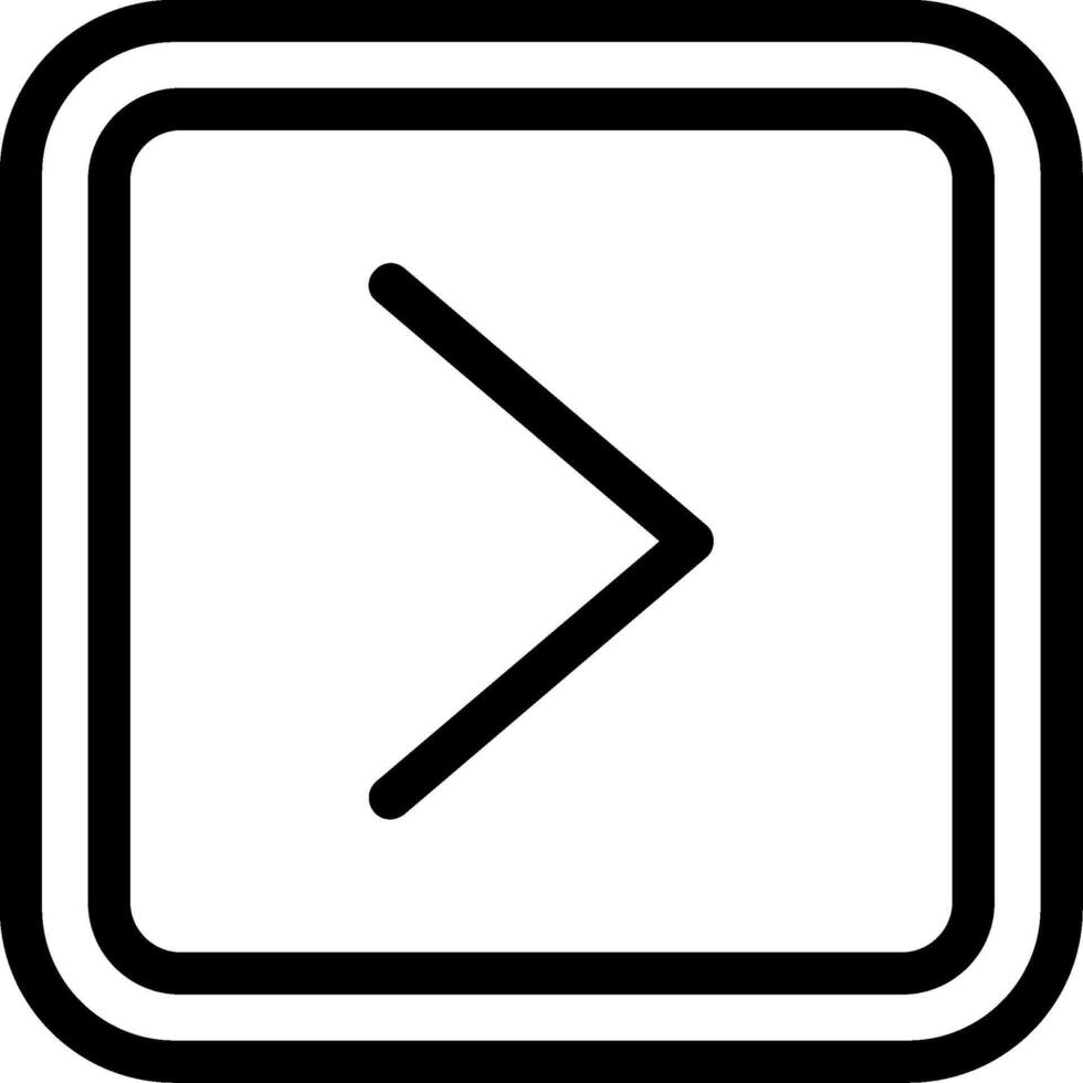 Right Line Icon vector