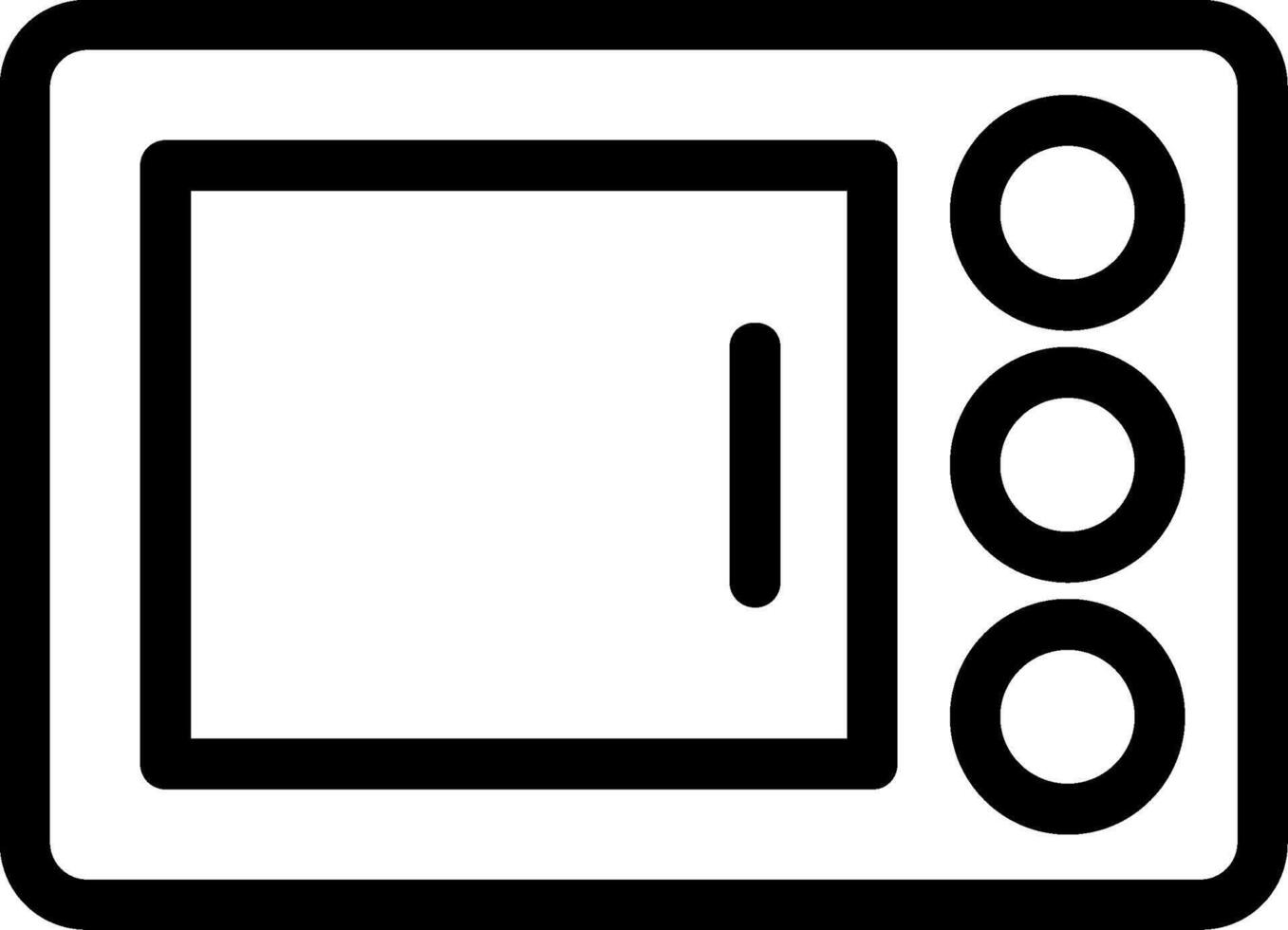 Microwave Line Icon vector