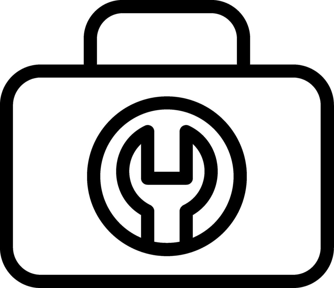 Toolbox Line Icon vector