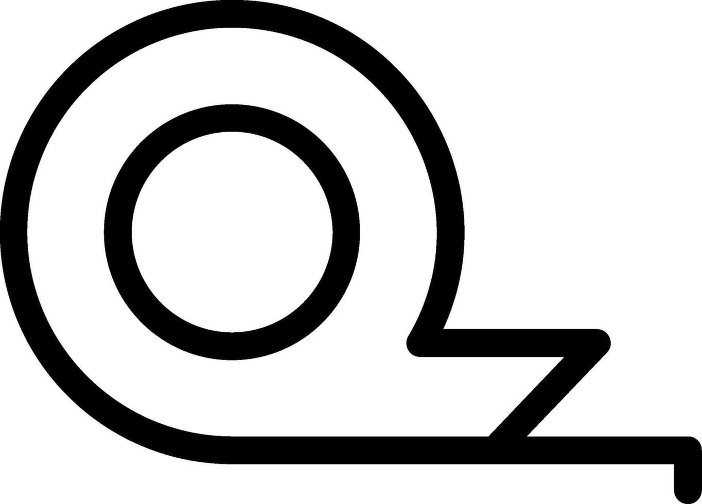 Measuring Tape Line Icon vector