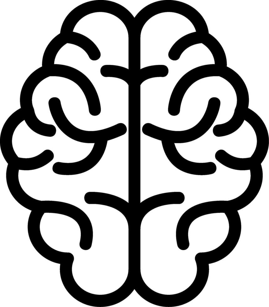 Brain Line Icon vector