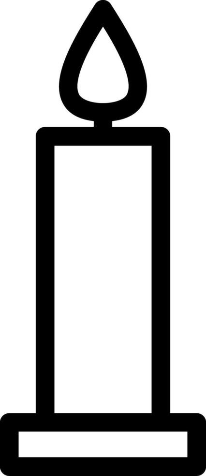 Candle Line Icon vector