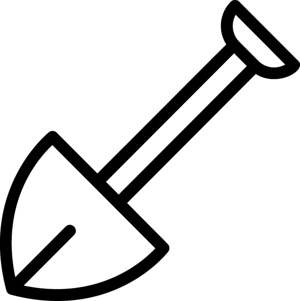 Shovel Line Icon vector
