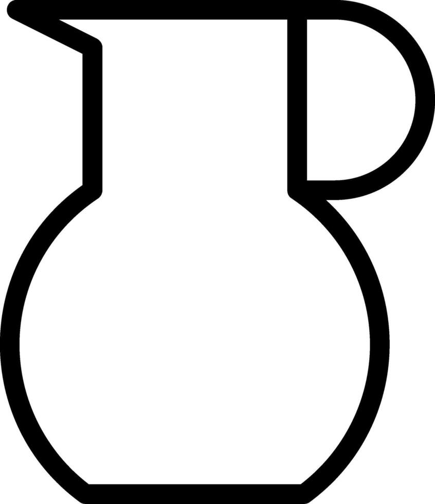 Jug Line Icon vector