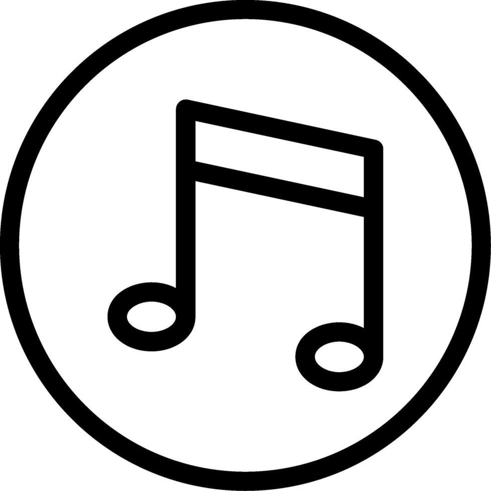 Musical Note Line Icon vector