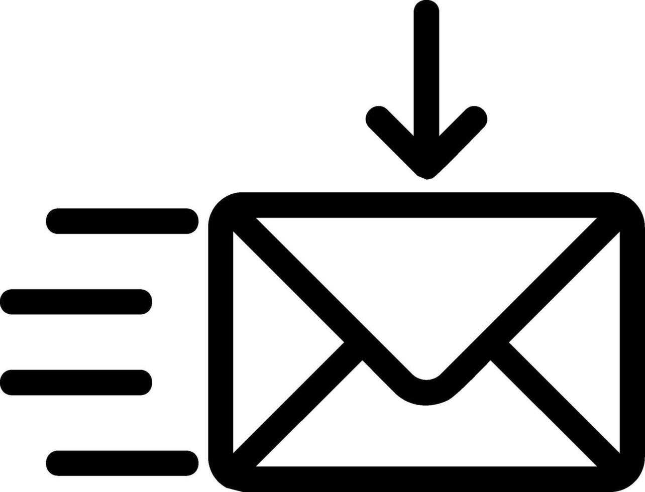 Recieve Line Icon vector