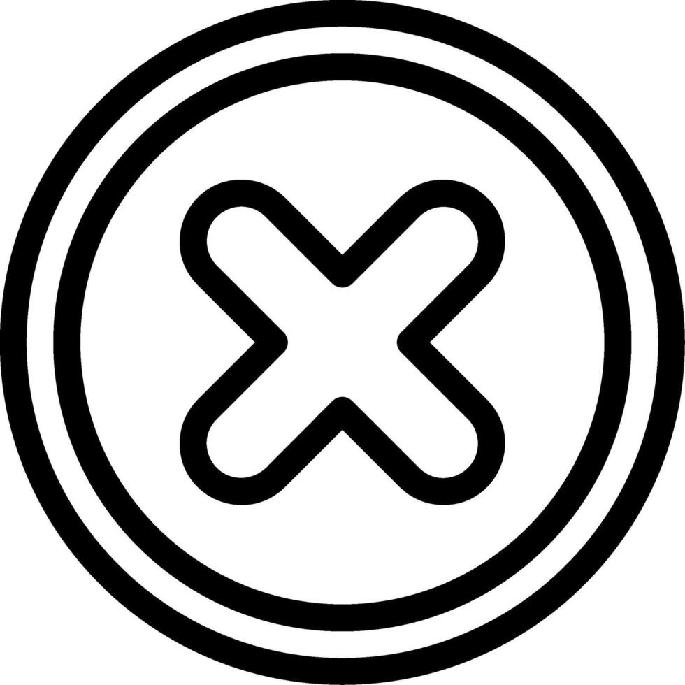 Cancel Line Icon vector