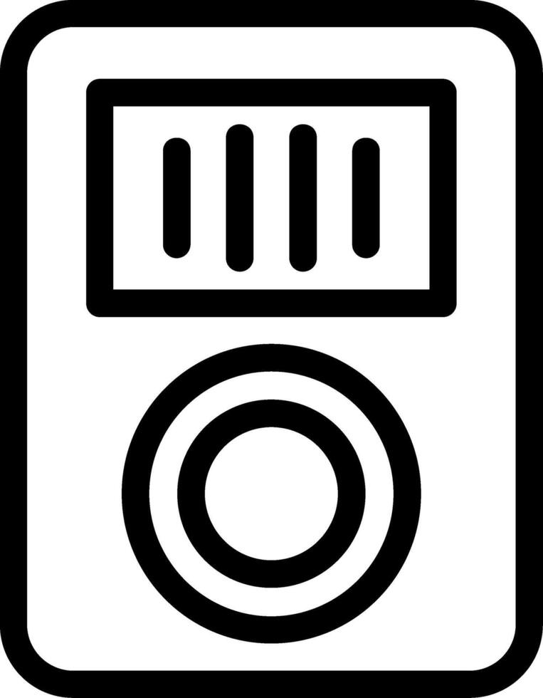Music Player Line Icon vector