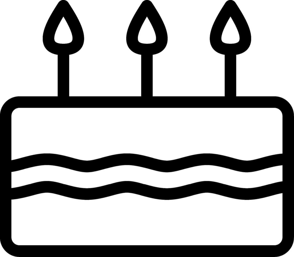 Cake Line Icon vector