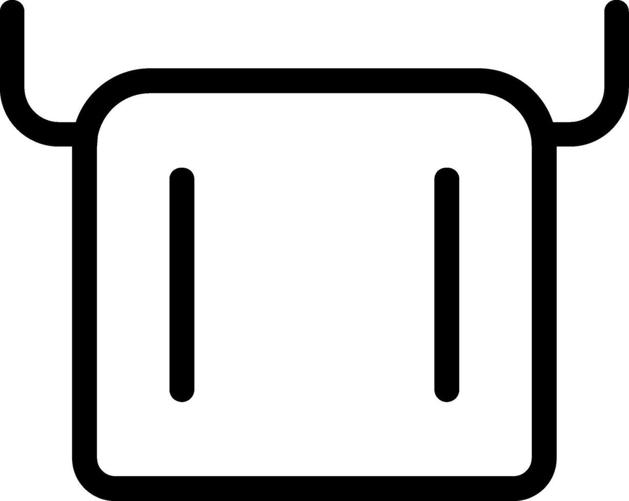 Towel Line Icon vector