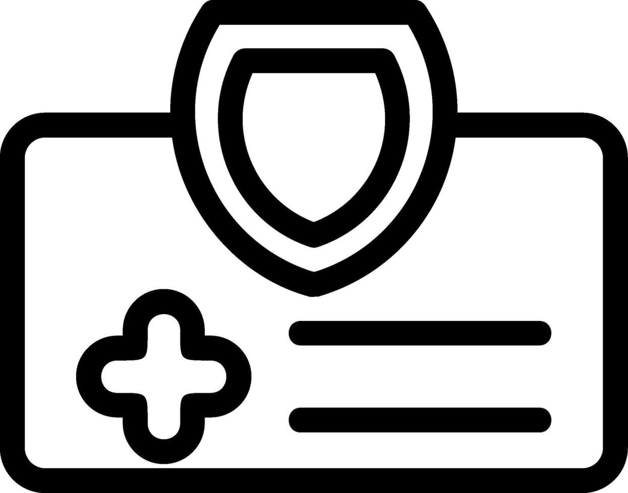 Medical Insurance Line Icon vector