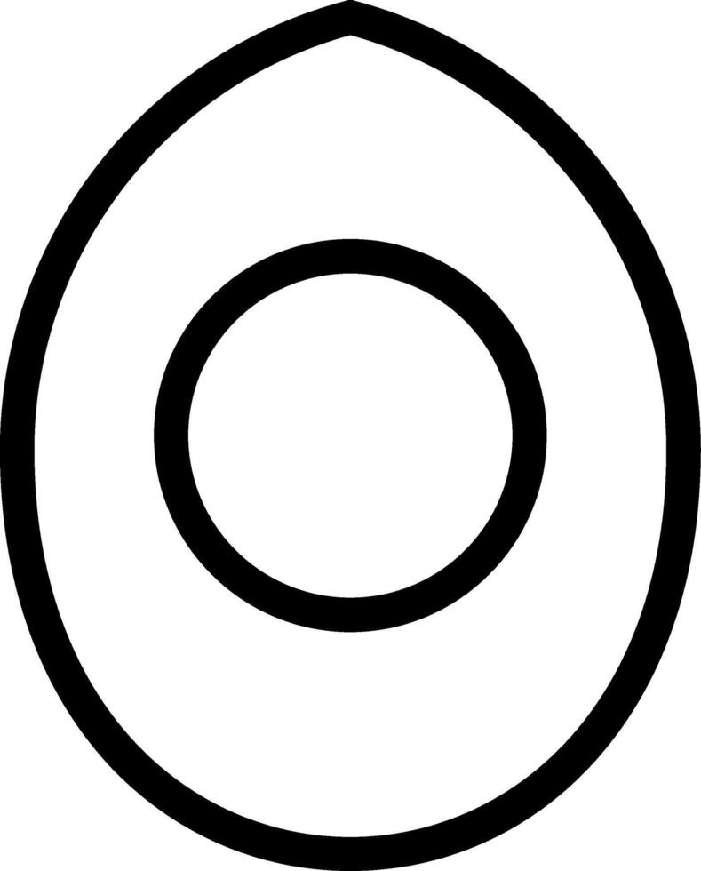 Boild Egg Line Icon vector
