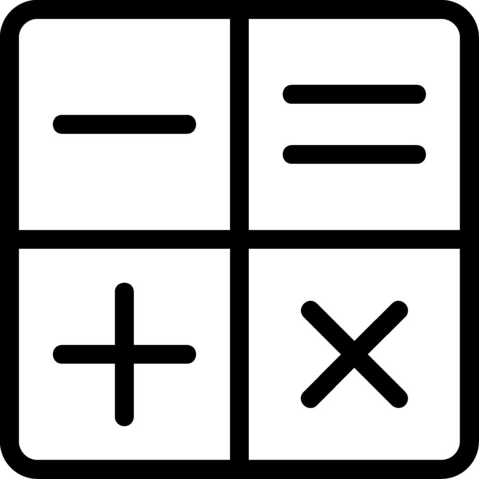 Calculator Line Icon vector