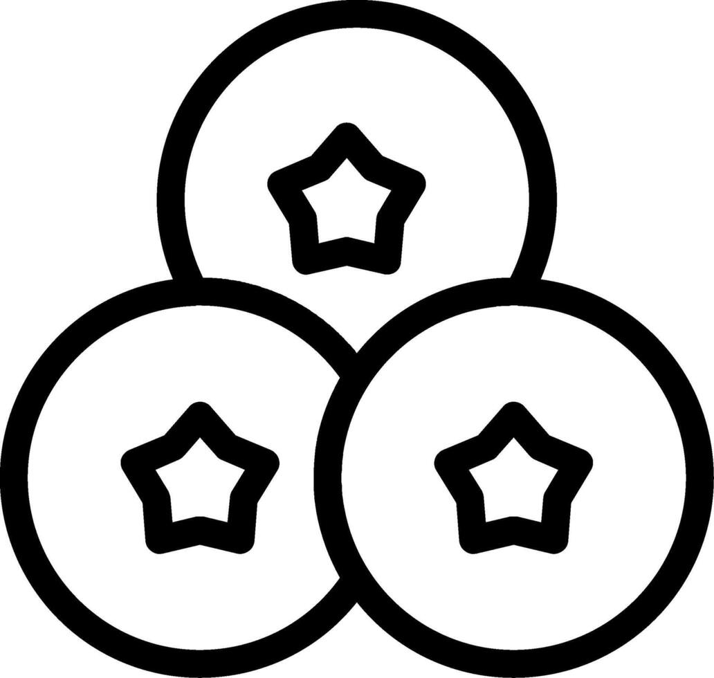 Blueberry Line Icon vector