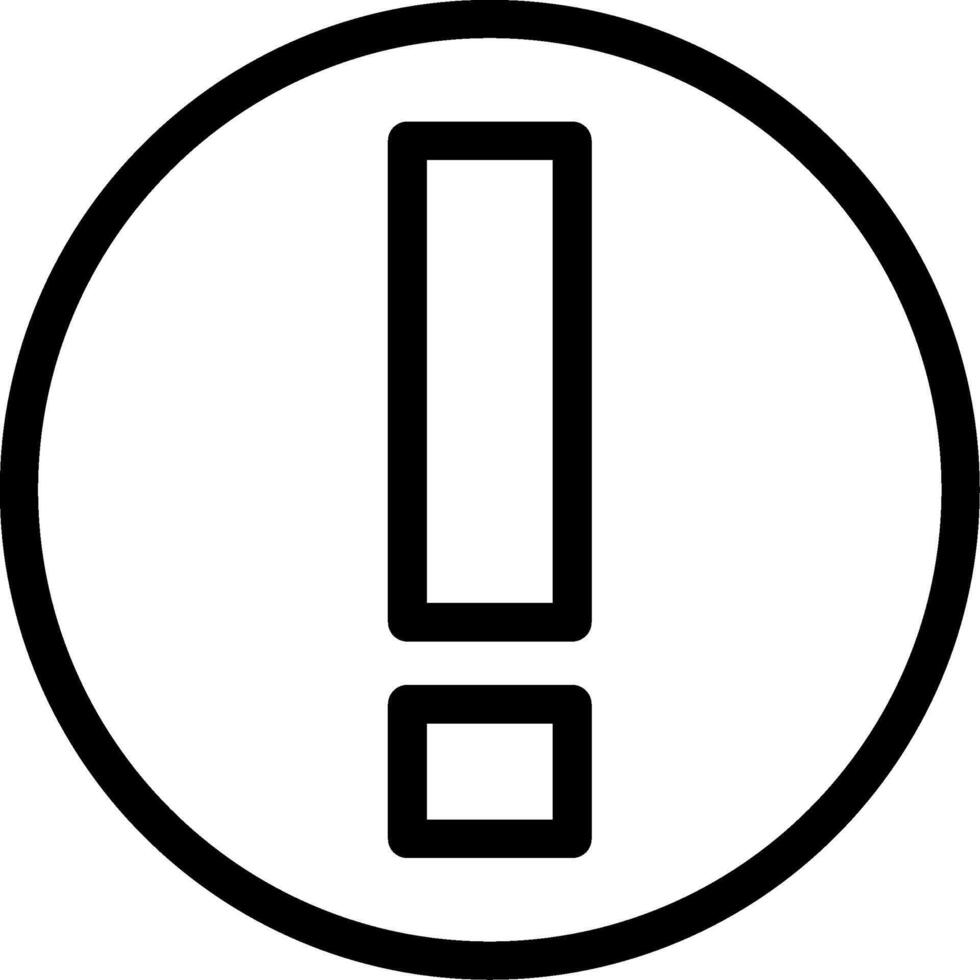 Exclamation Line Icon vector
