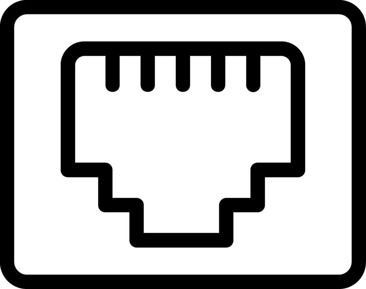Rj Line Icon vector