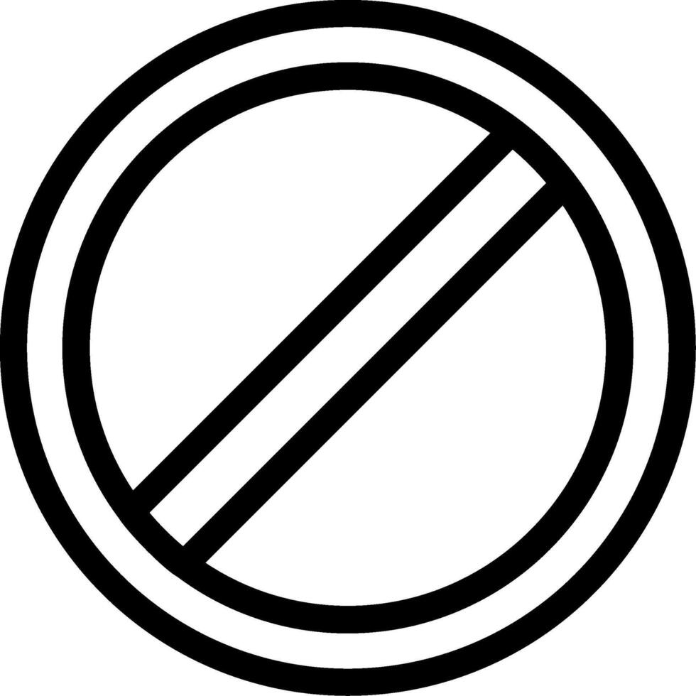 Forbidden Line Icon vector