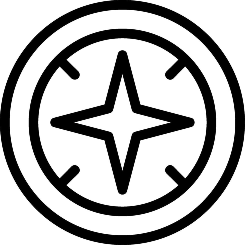 Compass Line Icon vector