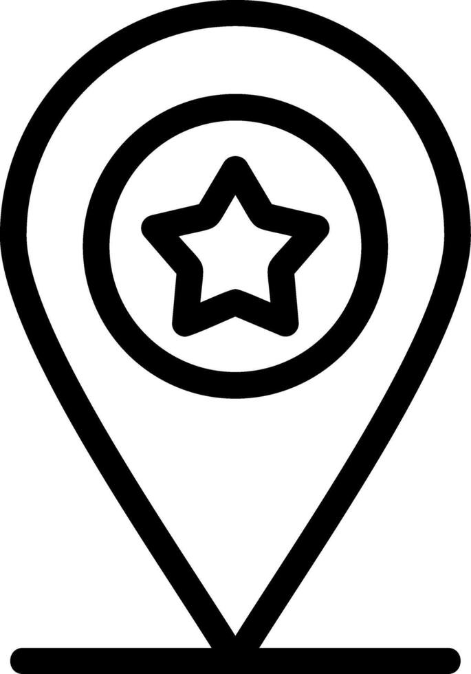 Favorite Location Line Icon vector