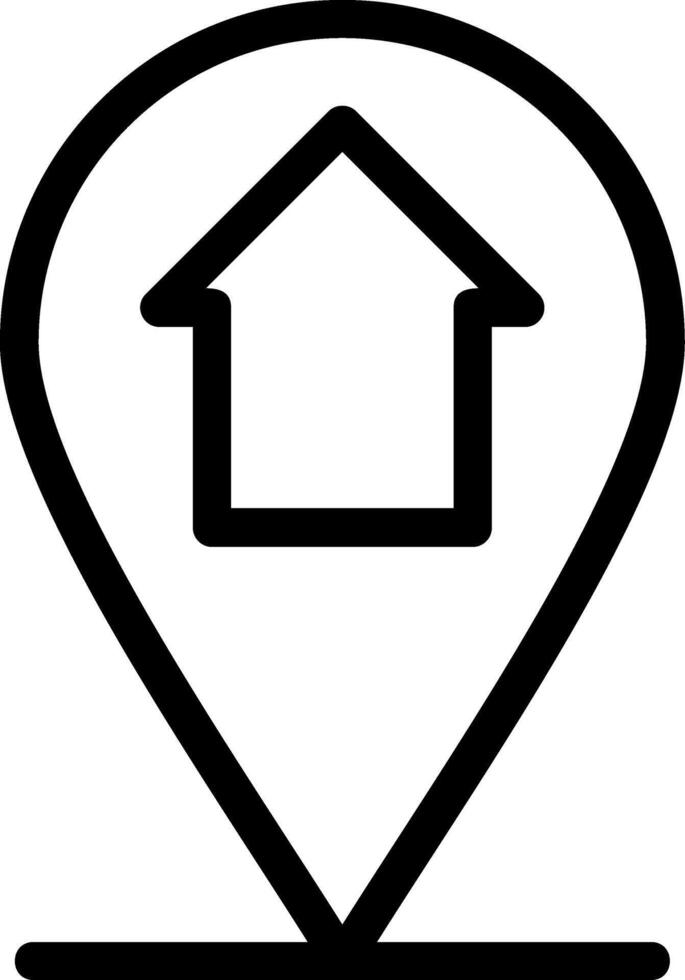 Home Location Line Icon vector