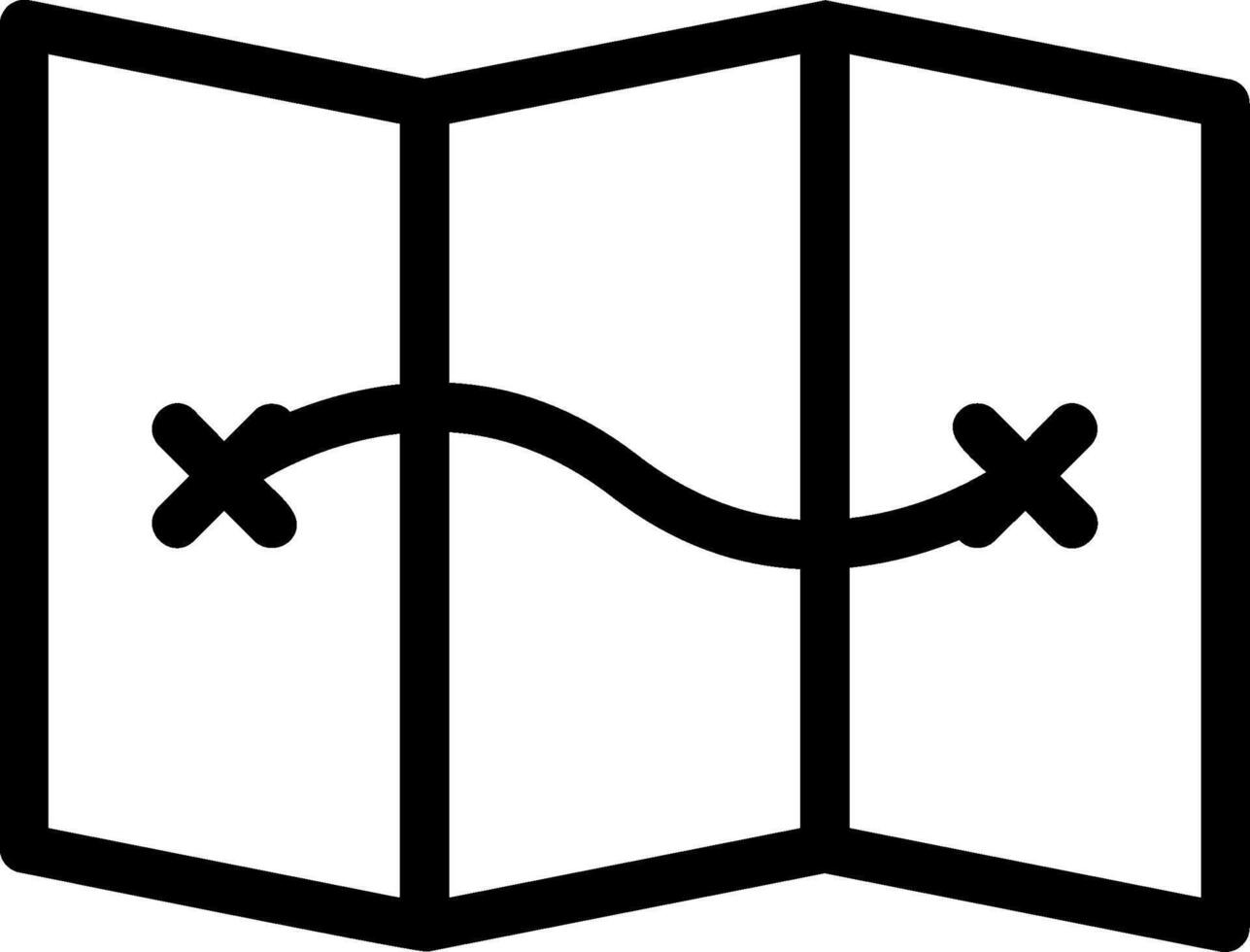 Map Line Icon vector