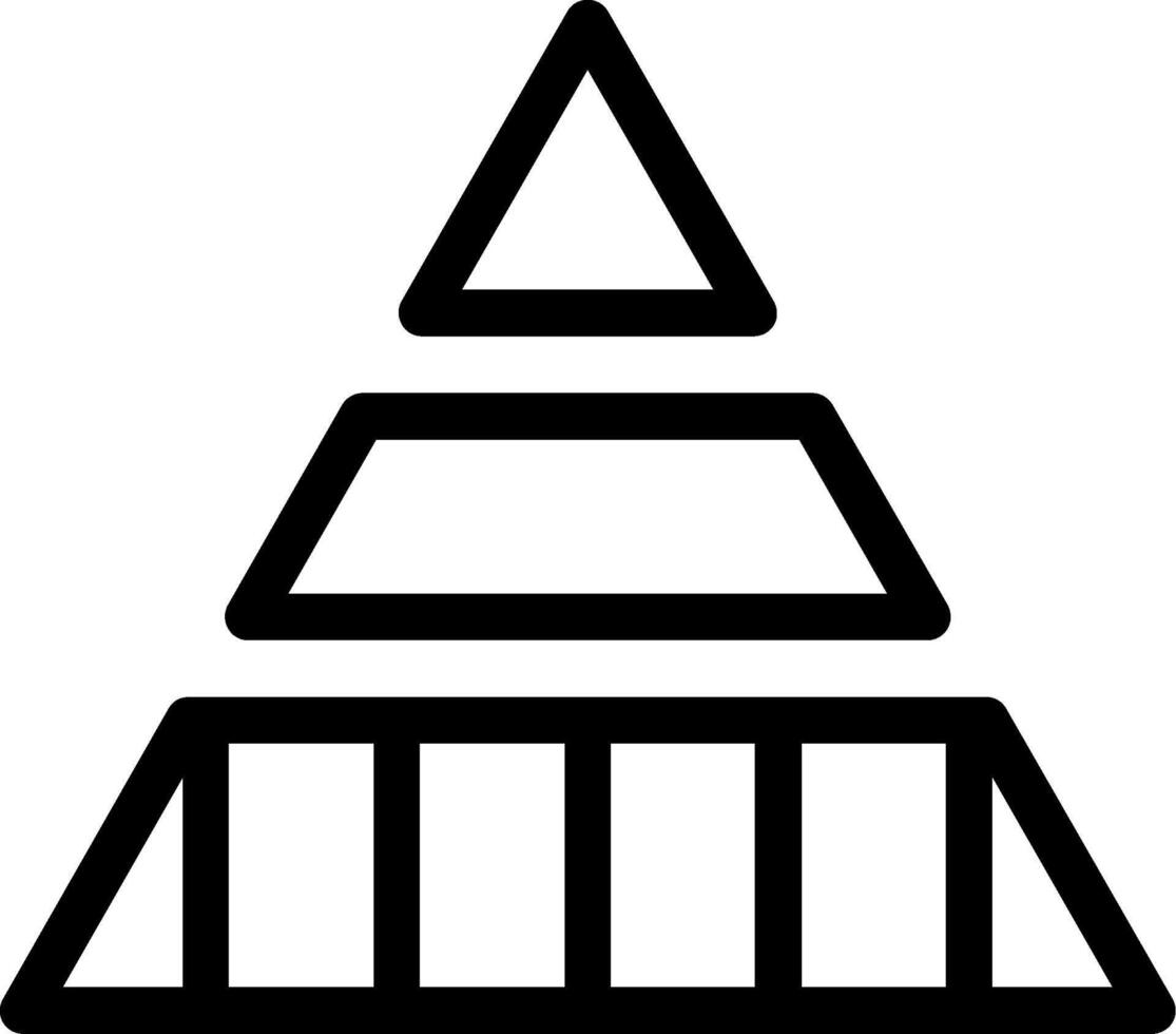 Pyramid Line Icon vector