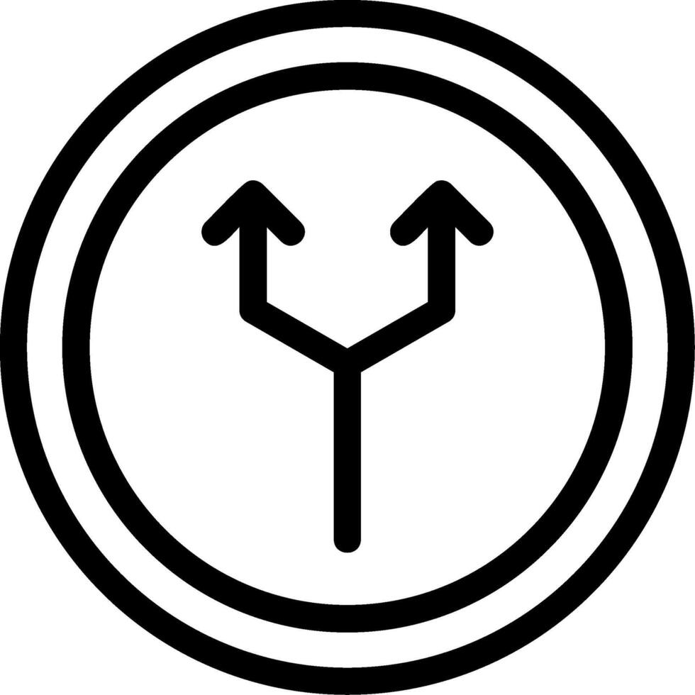Junction Line Icon vector