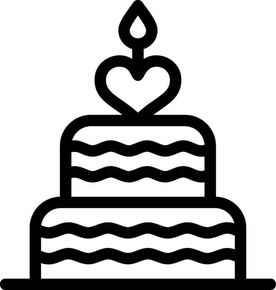 Cake Line Icon vector
