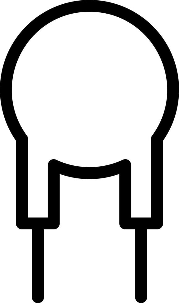 Capacitor Line Icon vector