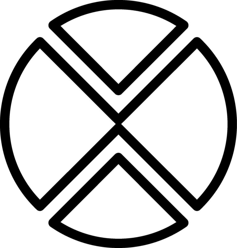 Pie Chart Line Icon vector