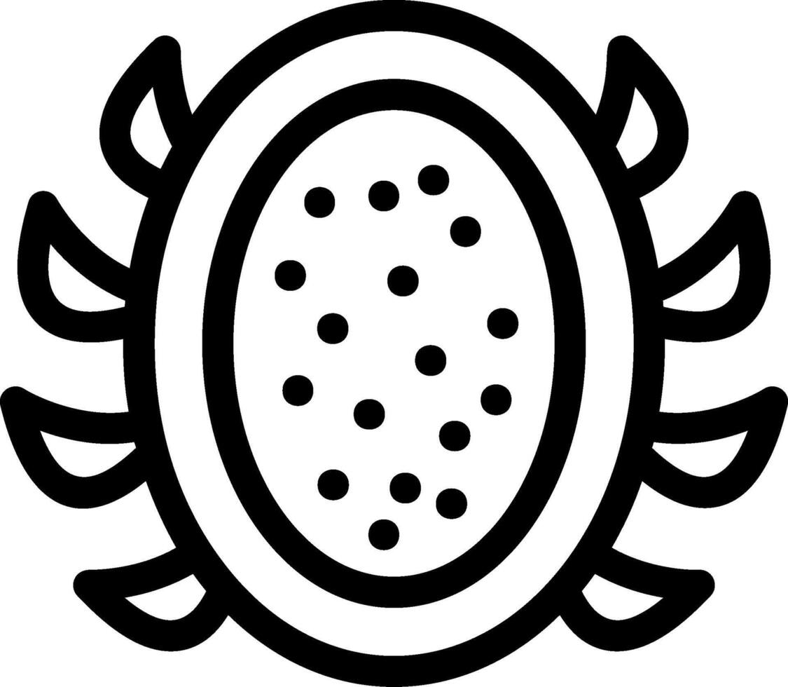 Dragon Fruit Line Icon vector