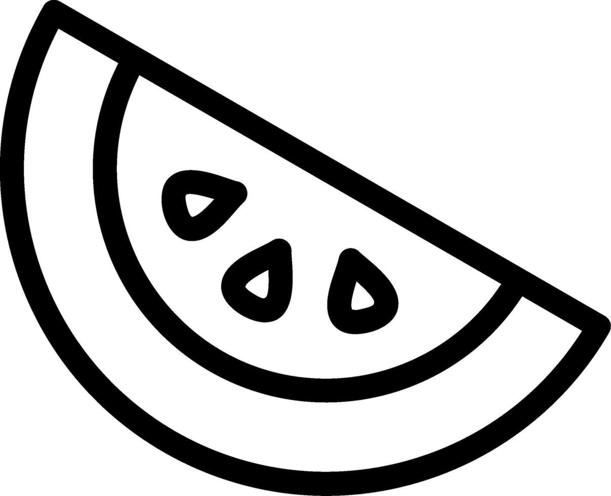 Melon Line Icon vector