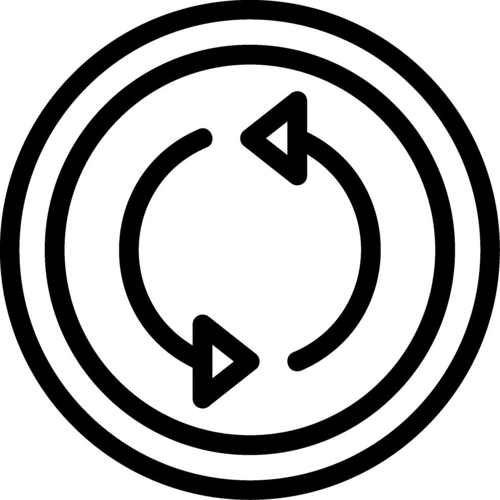 Roundabout Line Icon vector