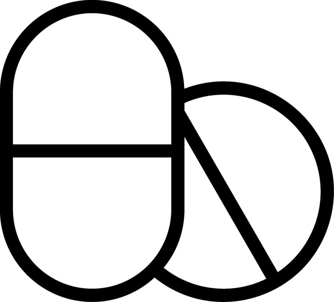 Pills Line Icon vector
