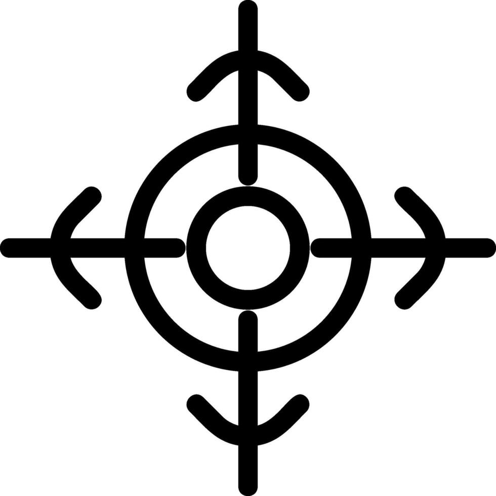 Target Line Icon vector