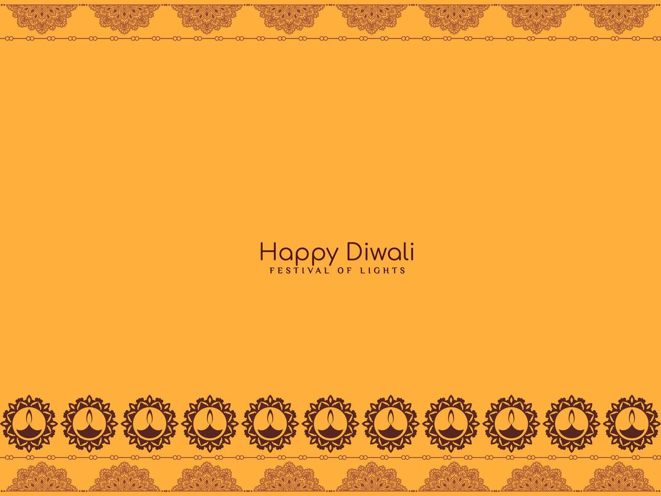 Artistic Happy Diwali Indian festival celebration card design vector