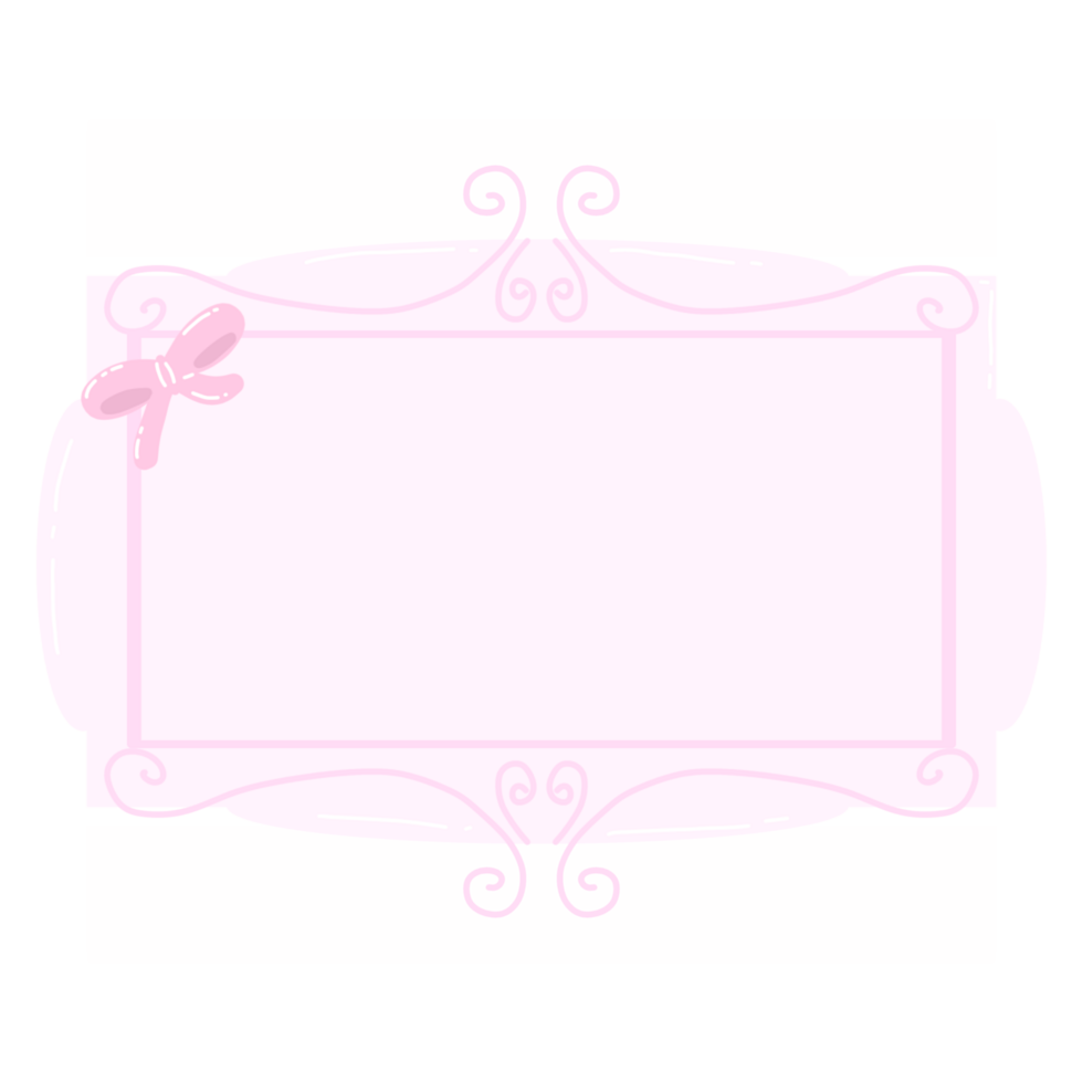 Decorative pink frame png