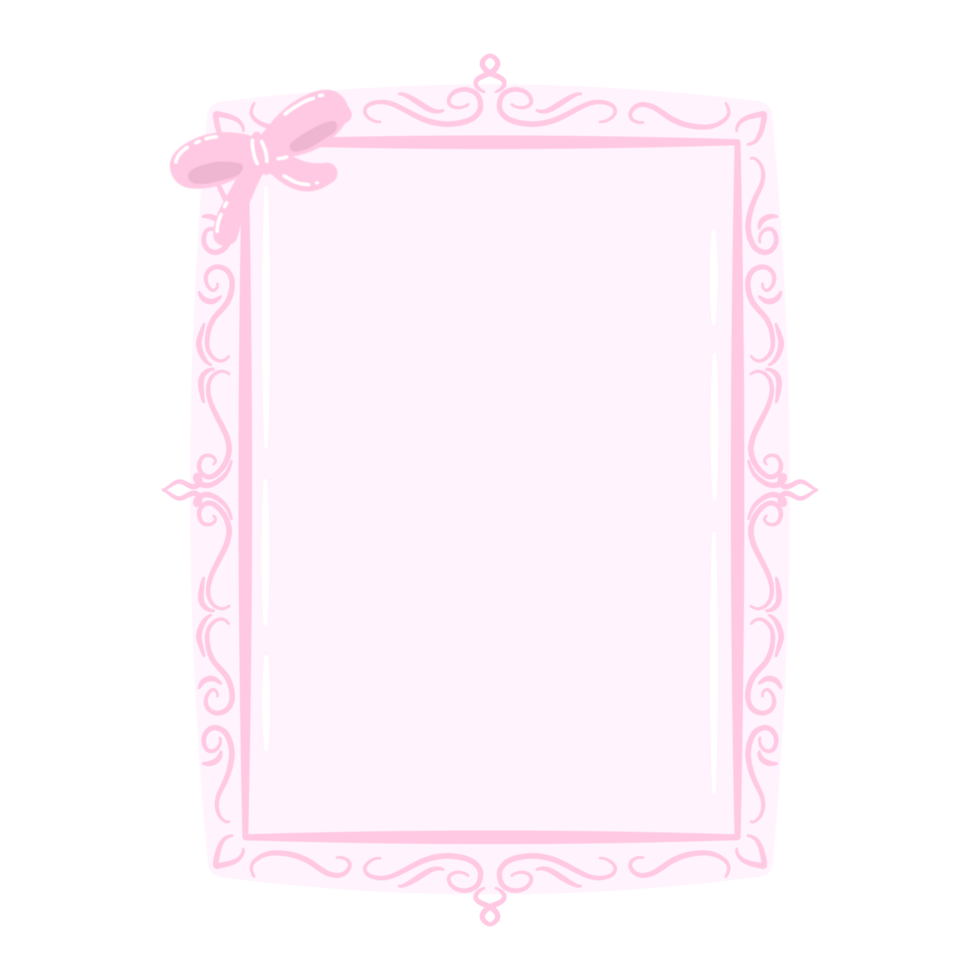 Pink frame square shape png