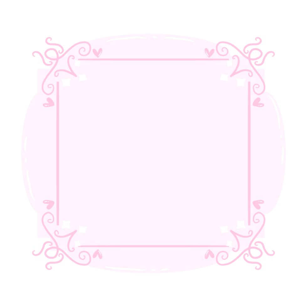 Pink frame decoration png