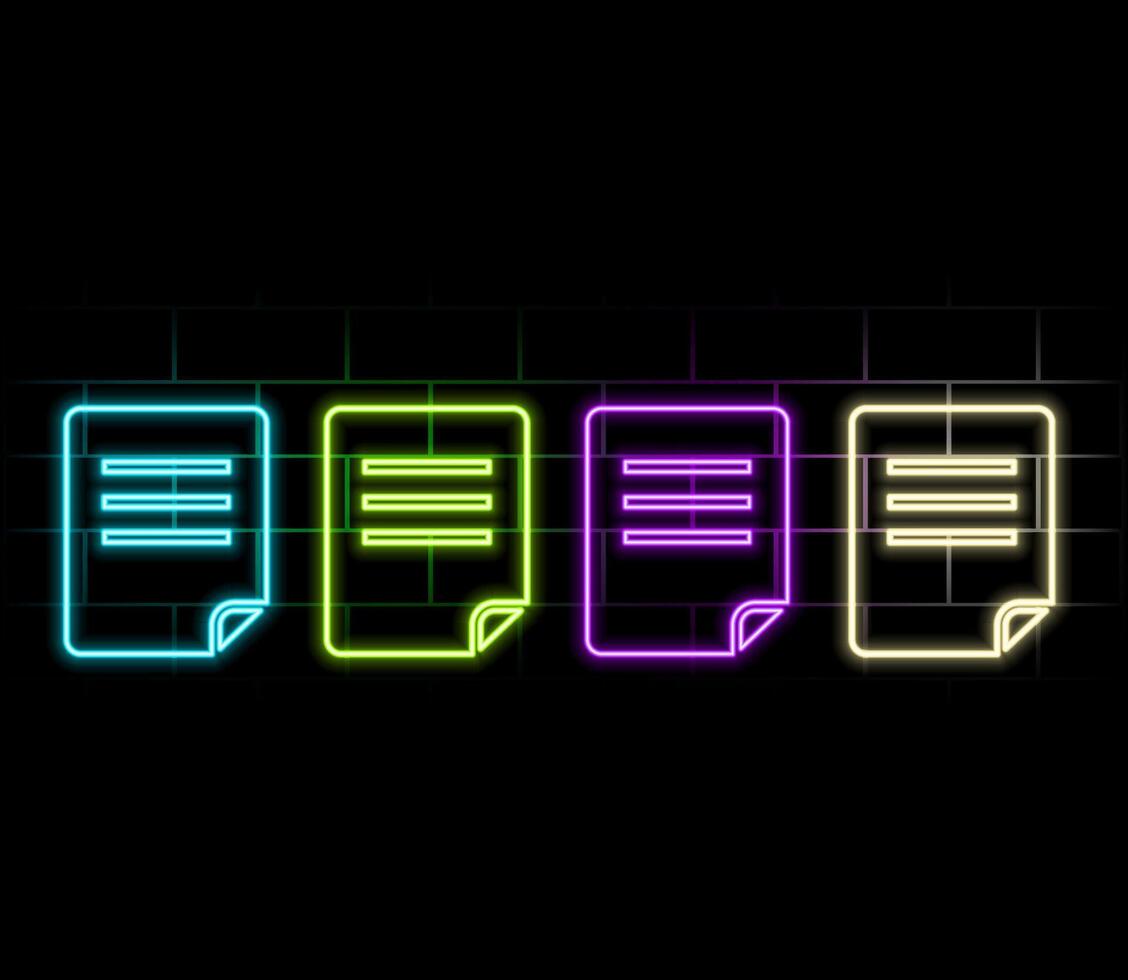 Copy files neon icon. Simple thin line, outline of web, minimalistic icons for UI and UX, website or mobile application isolated... vector