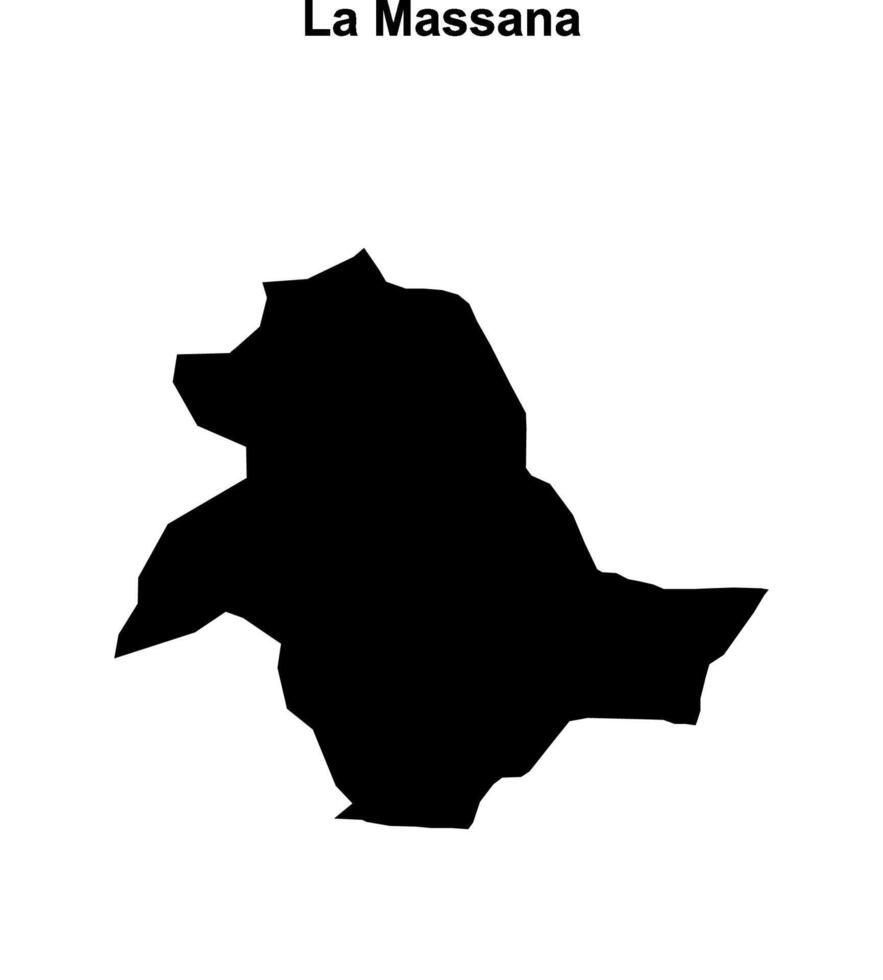 La Massana parish blank outline map vector