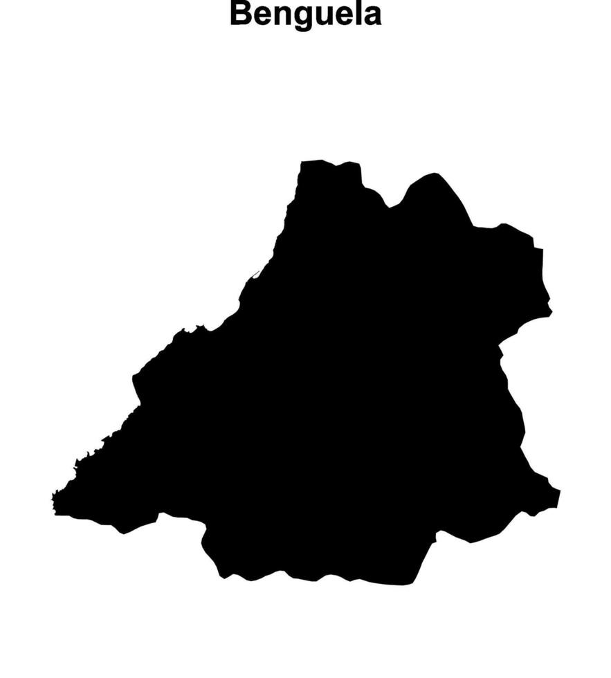 Benguela province blank outline map vector