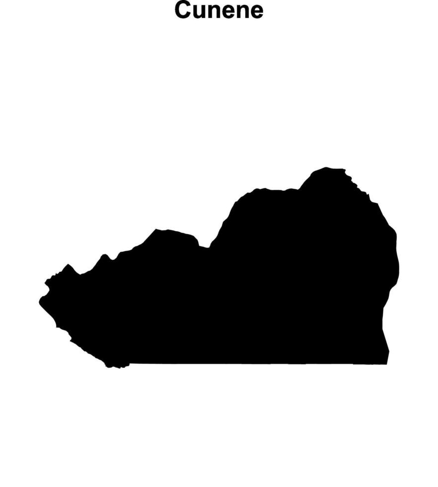 Cunene province blank outline map vector