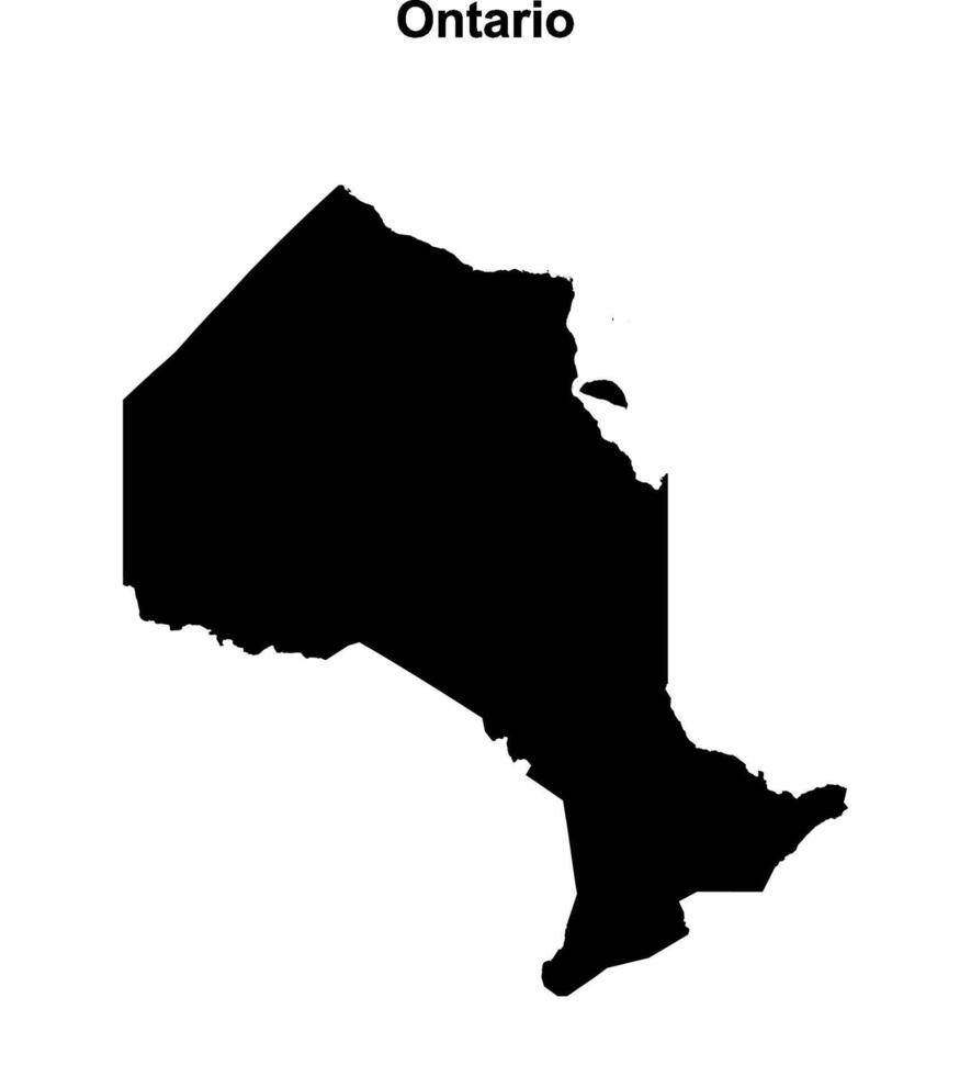 Ontario blank outline map vector