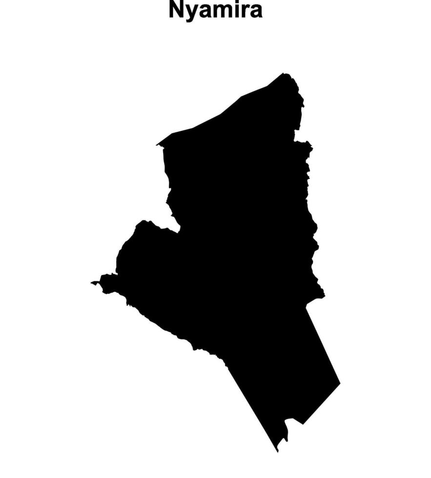 Nyamira county blank outline map vector