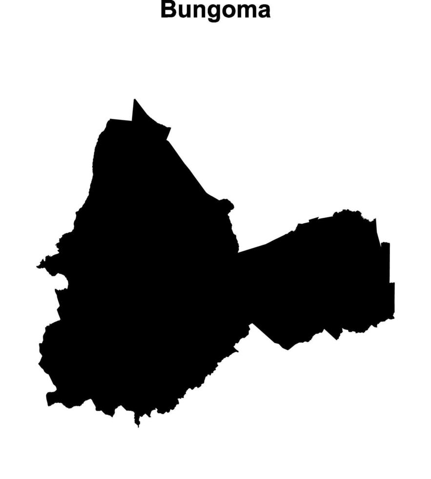 Bungoma county blank outline map vector