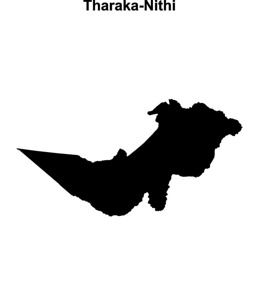 Tharaka-Nithi county blank outline map vector