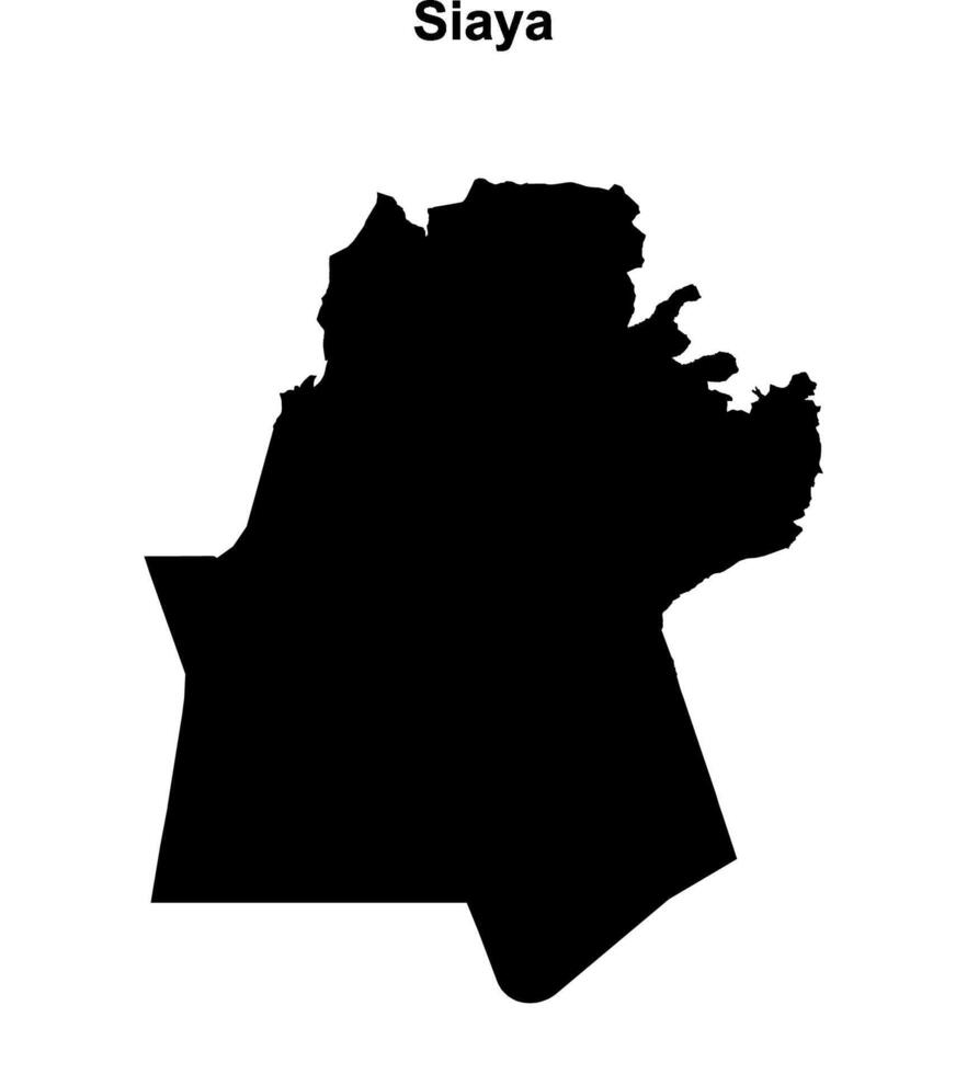 Siaya county blank outline map vector