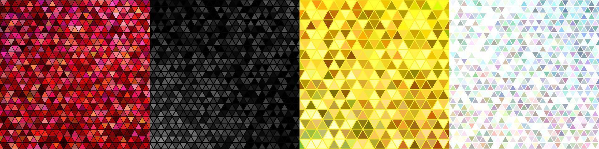 Abstract triangle polygon background set vector