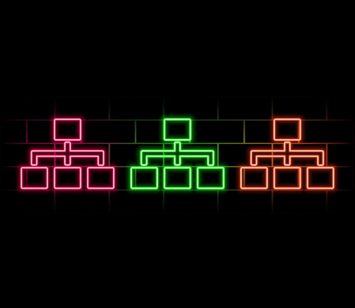 organizational in four different variations. set on white vector